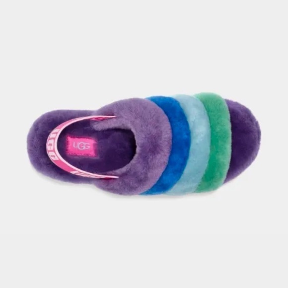 NEW UGG Fluff Yeah Slipper Sandals - Purple and Blue Fluff Yeah Size 7 - Picture 5 of 12